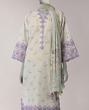 Junaid Jamshed Pastel Grey Lawn Suit- Pakistani Lawn Dress