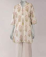Junaid Jamshed Ivory Lawn Kurti- Pakistani Designer Lawn Suits