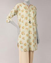 Junaid Jamshed Cream Lawn Kurti- Pakistani Lawn Dress