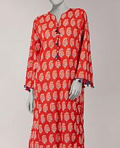 Junaid Jamshed Persian Red Lawn Kurti- Pakistani Designer Lawn Suits