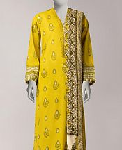 Junaid Jamshed Golden Yellow Lawn Suit- Pakistani Designer Lawn Suits