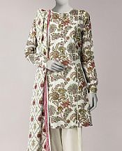Junaid Jamshed Off White Lawn Suit- Pakistani Lawn Dress