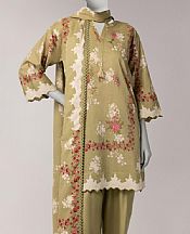 Junaid Jamshed Olive Lawn Suit- Pakistani Lawn Dress