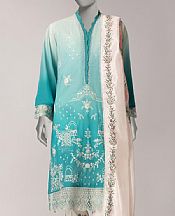 Junaid Jamshed Aqua Lawn Suit- Pakistani Designer Lawn Suits