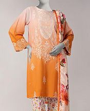 Junaid Jamshed Cadmium Orange Lawn Suit- Pakistani Lawn Dress