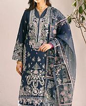 Kahf Blue Lawn Suit- Pakistani Designer Lawn Suits