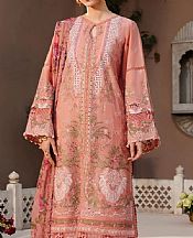 Kahf Peach Lawn Suit- Pakistani Designer Lawn Suits