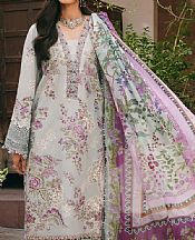 Kahf Cadet Grey Lawn Suit- Pakistani Designer Lawn Suits