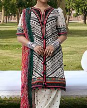 Kahf Off-white/Black Lawn Suit- Pakistani Lawn Dress