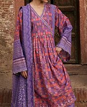 Kahf Lavender/Rust Lawn Suit- Pakistani Lawn Dress
