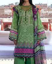 Kahf Green Lawn Suit- Pakistani Lawn Dress