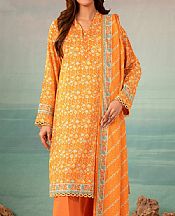 Kayseria Cadmium Orange Lawn Suit- Pakistani Designer Lawn Suits