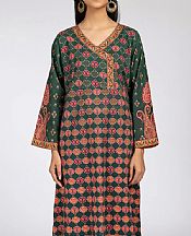 Brunswick Green Khaddar Kurti- Pakistani Winter Dress