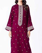 Kayseria Egg Plant Velvet Suit (2 Pcs)- Pakistani Winter Dress