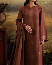 Kayseria Brown Karandi Suit- Pakistani Winter Dress