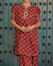 Kayseria Falu Red Lawn Kurti- Pakistani Lawn Dress
