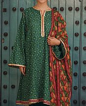 Kayseria Green Lawn Suit- Pakistani Lawn Dress
