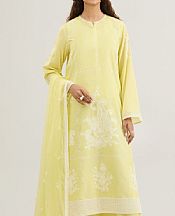 Kayseria Pastel Yellow Lawn Suit- Pakistani Designer Lawn Suits
