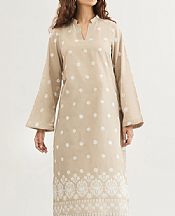 Kayseria Beige Lawn Suit (2 pcs)- Pakistani Lawn Dress