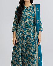Kayseria Teal Blue Lawn Suit- Pakistani Lawn Dress