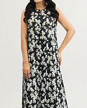 Kayseria Black/Off White Lawn Suit (2 pcs)- Pakistani Lawn Dress