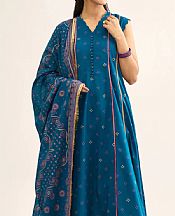 Kayseria Teal Blue Lawn Suit- Pakistani Designer Lawn Suits
