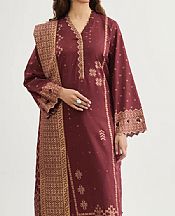 Kayseria Maroon Lawn Suit- Pakistani Lawn Dress