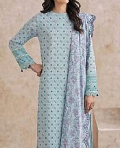 Kayseria Sky Blue Lawn Suit- Pakistani Designer Lawn Suits