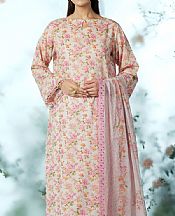 Ivory/Pink Lawn Suit