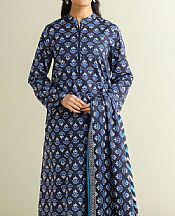 Navy Blue Lawn Suit