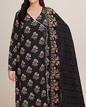 Kayseria Black Khaddar Suit- Pakistani Winter Dress