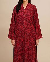 Kayseria Red Khaddar Suit (2 Pcs)- Pakistani Winter Dress