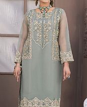 Grey Organza Suit (2 Pcs)