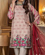 Ketifa Light Grey Organza Suit- Pakistani Designer Chiffon Suit
