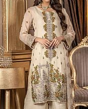 Ketifa Off-white Chiffon Suit- Pakistani Designer Chiffon Suit