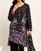 Khaadi Black Cambric Suit- Pakistani Winter Clothing