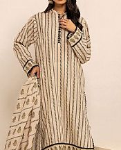 Khaadi Ivory Khaddar Suit- Pakistani Winter Dress