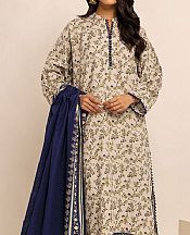 Khaadi Off-white Khaddar Suit- Pakistani Winter Clothing