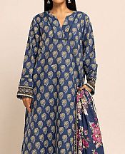 Khaadi Navy Blue Khaddar Suit- Pakistani Winter Clothing