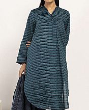 Khaadi Teal Blue Lawn Suit- Pakistani Lawn Dress