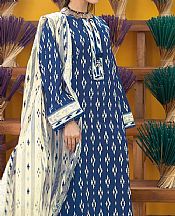Khaadi Navy Cambric Suit- Pakistani Designer Lawn Suits
