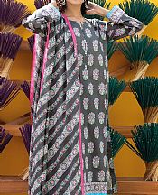 Khaadi Charcoal Grey Lawn Suit- Pakistani Lawn Dress