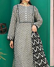 Khaadi Ivory/Black Lawn Suit- Pakistani Designer Lawn Suits