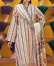 Khaadi Ivory Cambric Suit- Pakistani Designer Lawn Suits