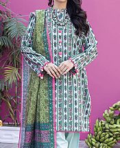 Khaadi Turquoise Lawn Suit- Pakistani Designer Lawn Suits