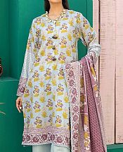 Khaadi Baby Blue Cambric Suit- Pakistani Lawn Dress