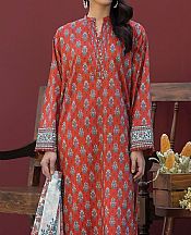 Khaadi Rust Lawn Suit- Pakistani Designer Lawn Suits