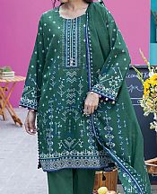 Khaadi Green Lawn Suit- Pakistani Designer Lawn Suits