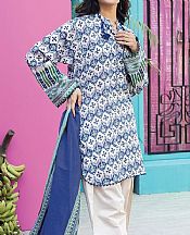 Khaadi Ivory/Blue Lawn Suit