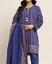 Khaadi Navy Blue Khaddar Suit- Pakistani Winter Dress